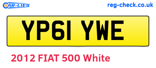 YP61YWE are the vehicle registration plates.