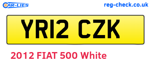 YR12CZK are the vehicle registration plates.