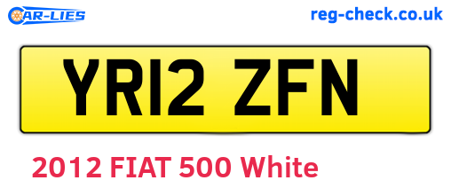 YR12ZFN are the vehicle registration plates.