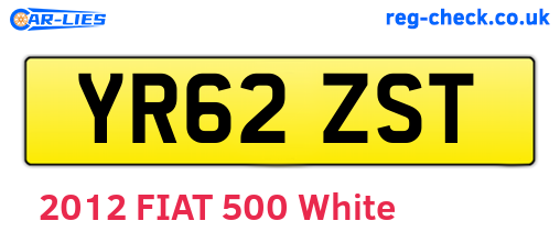YR62ZST are the vehicle registration plates.