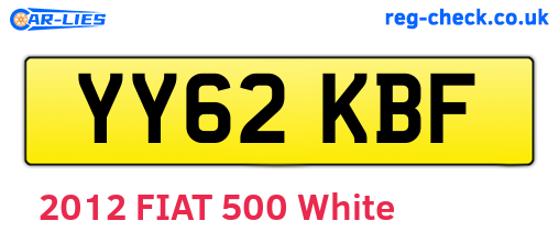 YY62KBF are the vehicle registration plates.
