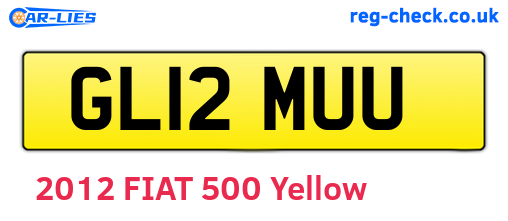 GL12MUU are the vehicle registration plates.