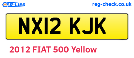 NX12KJK are the vehicle registration plates.