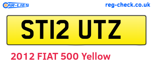 ST12UTZ are the vehicle registration plates.