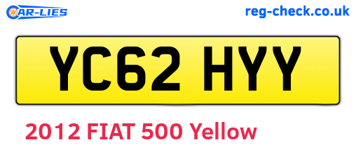 YC62HYY are the vehicle registration plates.