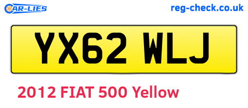 YX62WLJ are the vehicle registration plates.