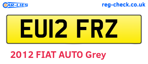 EU12FRZ are the vehicle registration plates.