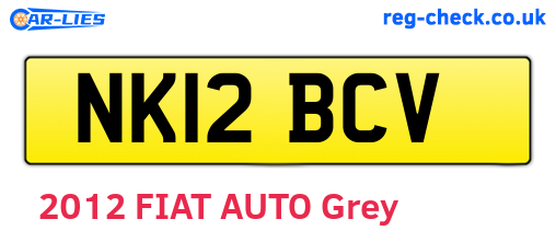 NK12BCV are the vehicle registration plates.