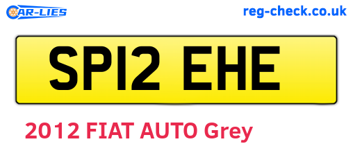 SP12EHE are the vehicle registration plates.
