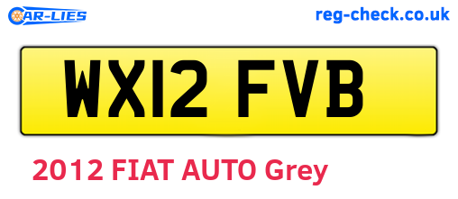 WX12FVB are the vehicle registration plates.