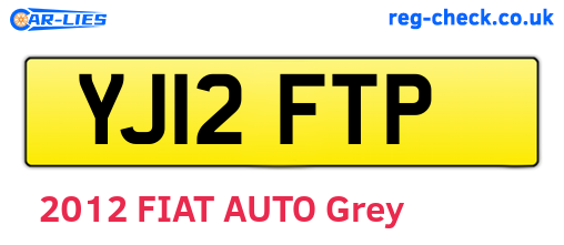 YJ12FTP are the vehicle registration plates.