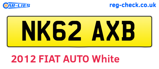 NK62AXB are the vehicle registration plates.