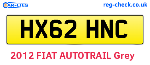 HX62HNC are the vehicle registration plates.