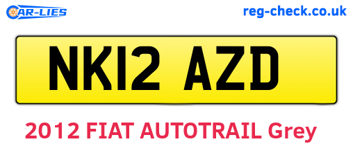 NK12AZD are the vehicle registration plates.