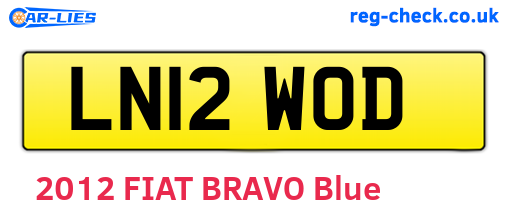 LN12WOD are the vehicle registration plates.
