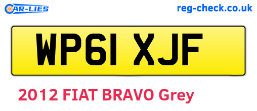 WP61XJF are the vehicle registration plates.