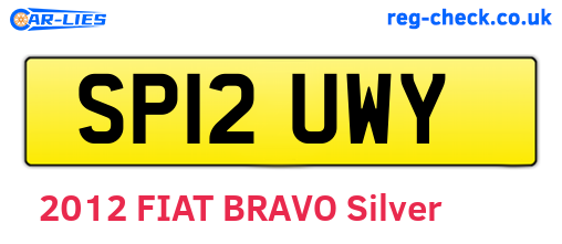 SP12UWY are the vehicle registration plates.