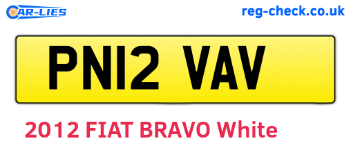 PN12VAV are the vehicle registration plates.