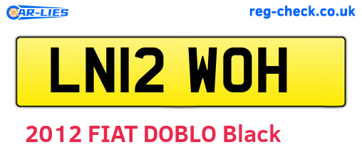 LN12WOH are the vehicle registration plates.
