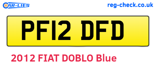 PF12DFD are the vehicle registration plates.
