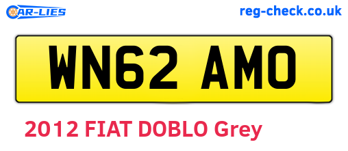 WN62AMO are the vehicle registration plates.