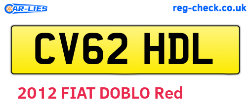 CV62HDL are the vehicle registration plates.
