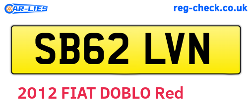 SB62LVN are the vehicle registration plates.