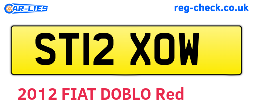 ST12XOW are the vehicle registration plates.