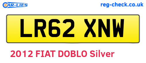 LR62XNW are the vehicle registration plates.