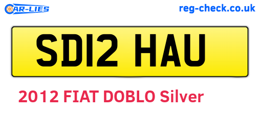 SD12HAU are the vehicle registration plates.