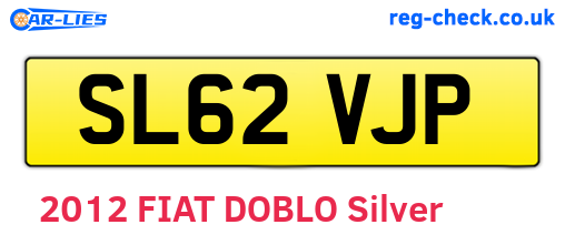 SL62VJP are the vehicle registration plates.