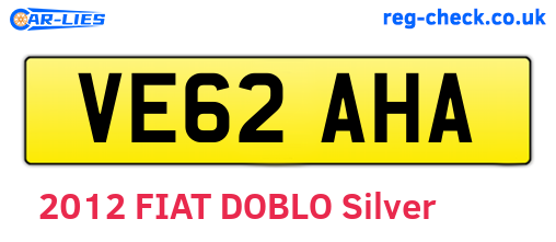 VE62AHA are the vehicle registration plates.