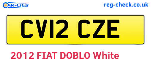 CV12CZE are the vehicle registration plates.