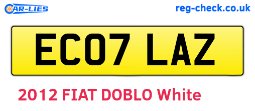 EC07LAZ are the vehicle registration plates.