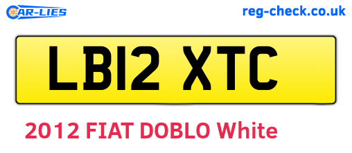 LB12XTC are the vehicle registration plates.