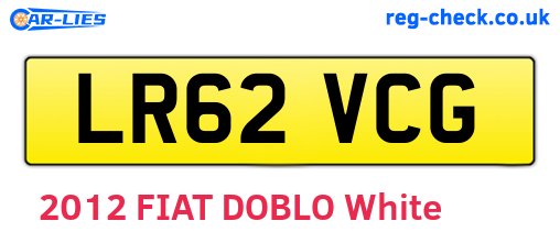 LR62VCG are the vehicle registration plates.