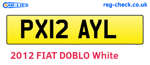 PX12AYL are the vehicle registration plates.
