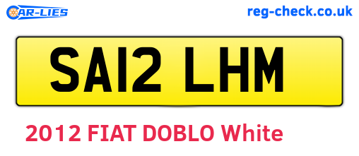 SA12LHM are the vehicle registration plates.