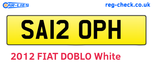 SA12OPH are the vehicle registration plates.