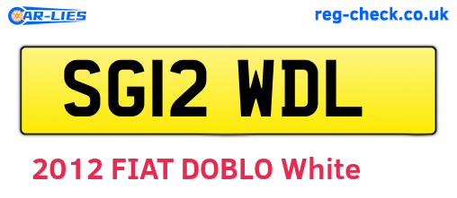 SG12WDL are the vehicle registration plates.