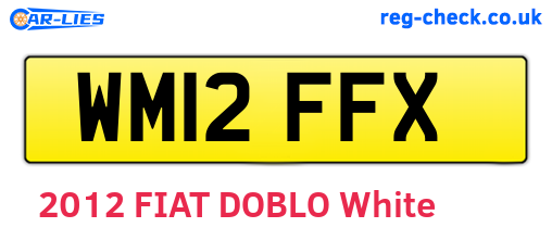 WM12FFX are the vehicle registration plates.