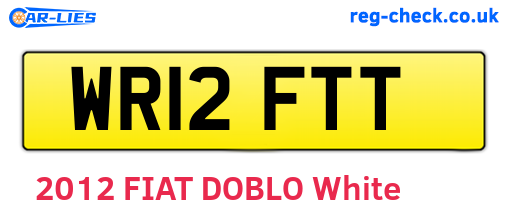 WR12FTT are the vehicle registration plates.