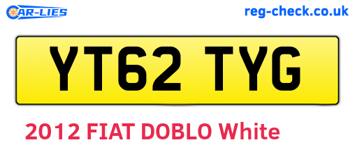 YT62TYG are the vehicle registration plates.