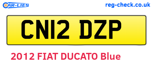 CN12DZP are the vehicle registration plates.