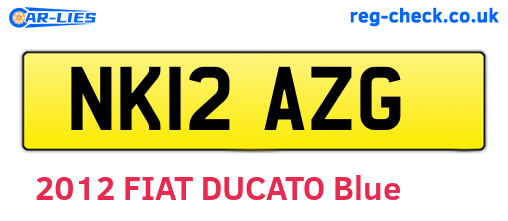 NK12AZG are the vehicle registration plates.