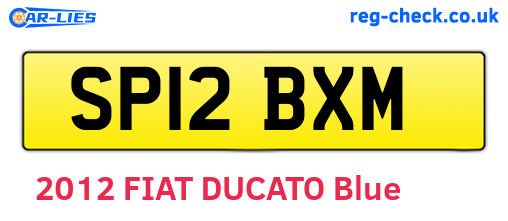 SP12BXM are the vehicle registration plates.