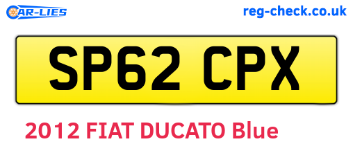 SP62CPX are the vehicle registration plates.
