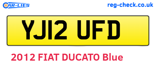 YJ12UFD are the vehicle registration plates.