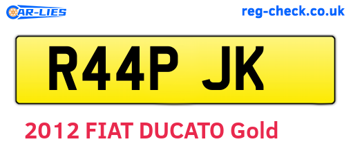 R44PJK are the vehicle registration plates.