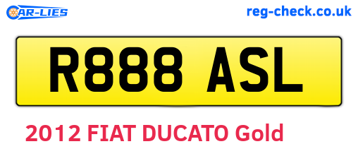R888ASL are the vehicle registration plates.